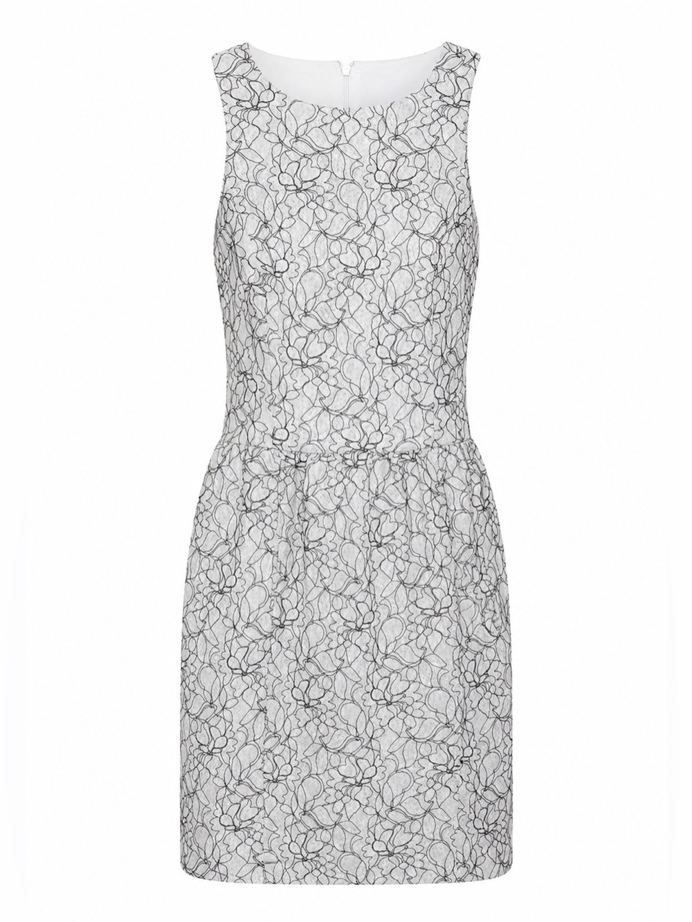 Cynthia Steffe NWT black/white floral fit and flare dress, size 6